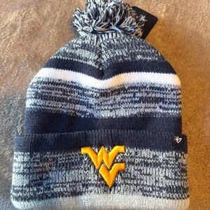West Virginia Winter Pom Hat, NWT